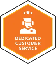 badge-dedicated-customer Dedicated Customer Service
